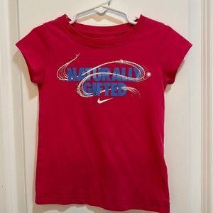 4T Pink Nike Athletic Cut Kids T-Shirt